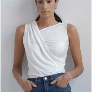 Marcella NYC Brooklyn Asymmetric Top White XS